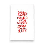 Kitchen Towels | Dasher Dancer Reindeer Names Funny Christmas
