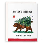 Greeting Card | California Bear Flag Seasons Greeting