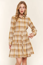 Shirt Dress | Plaid Mini Shirt Dress