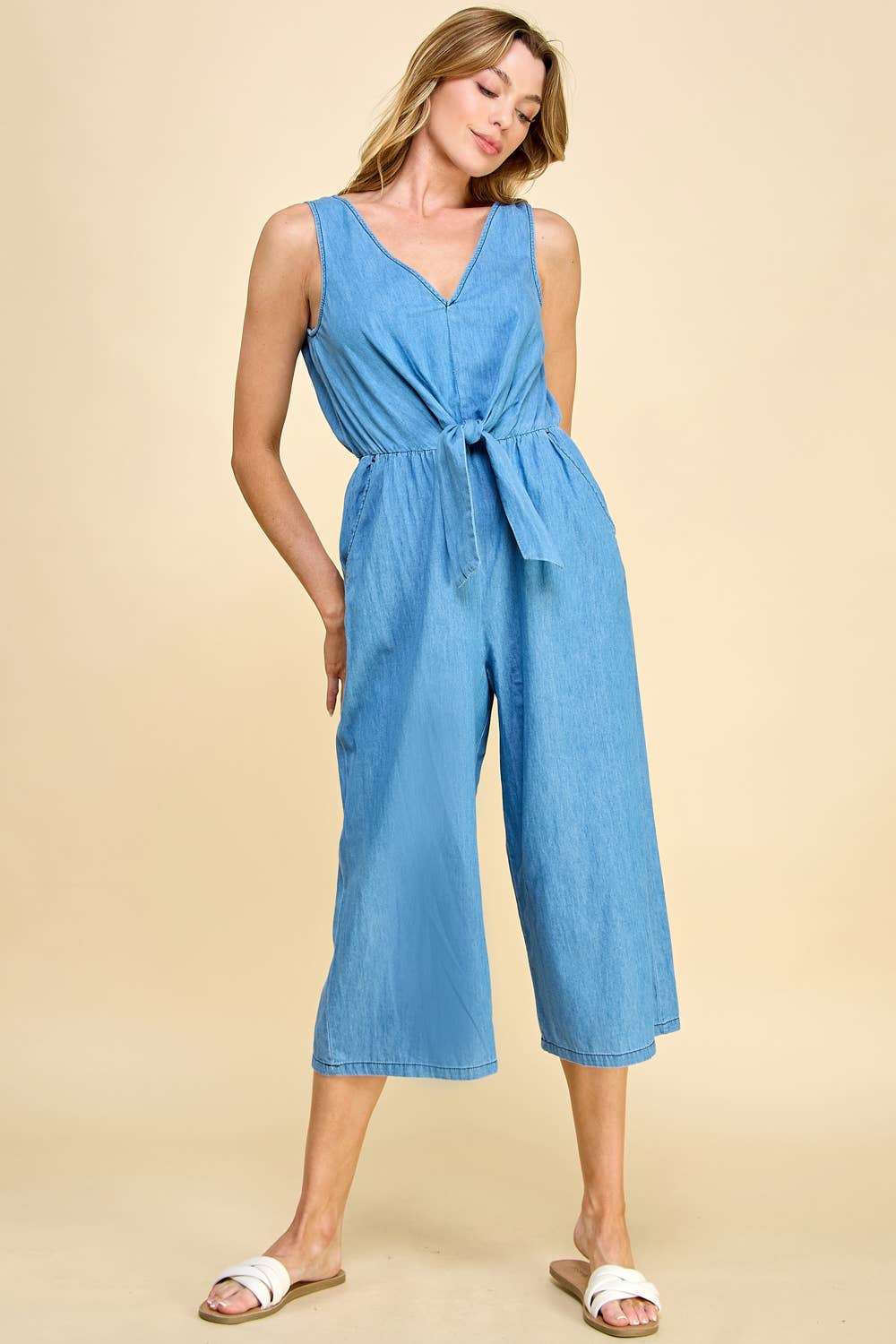 JUMPSUIT | DENIM GAUCHO LENGTH