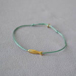 Bracelet | Dainty Gold Fish Braided Rope