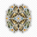 Sticker | Butterfly and Leaves Clear