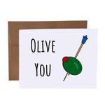 Greeting Card | Olive You Pun Greeting Card