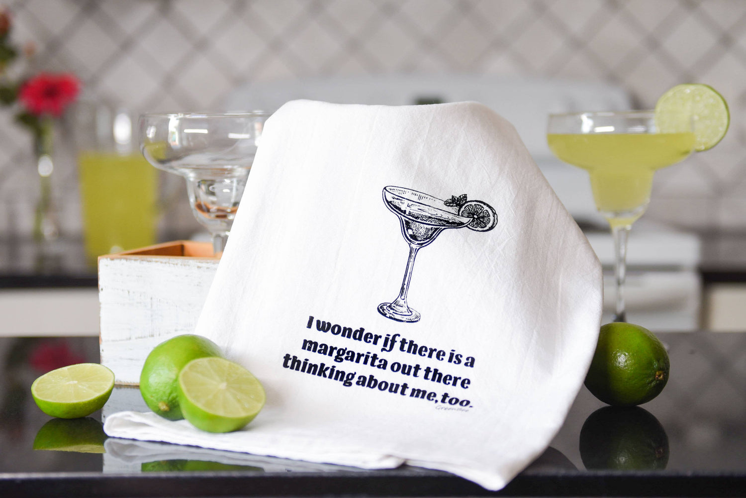 Kitchen Towel | I Wonder If There Is A Margarita Thinking About Me, Too