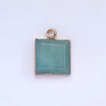 Amazonite Square Pendant | 14K Gold Filled Bezel Set
