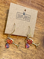 Dangle Earrings | Red Wine Gems