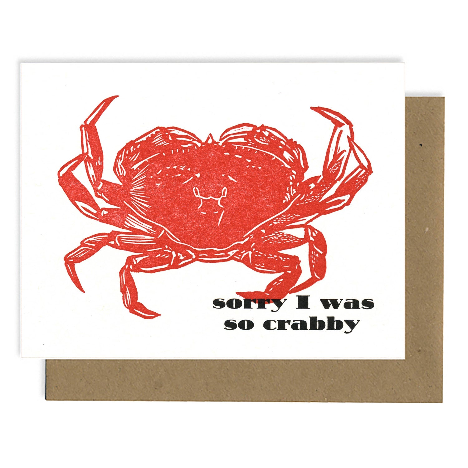 Greeting Card | Sorry I've Been So Crabby