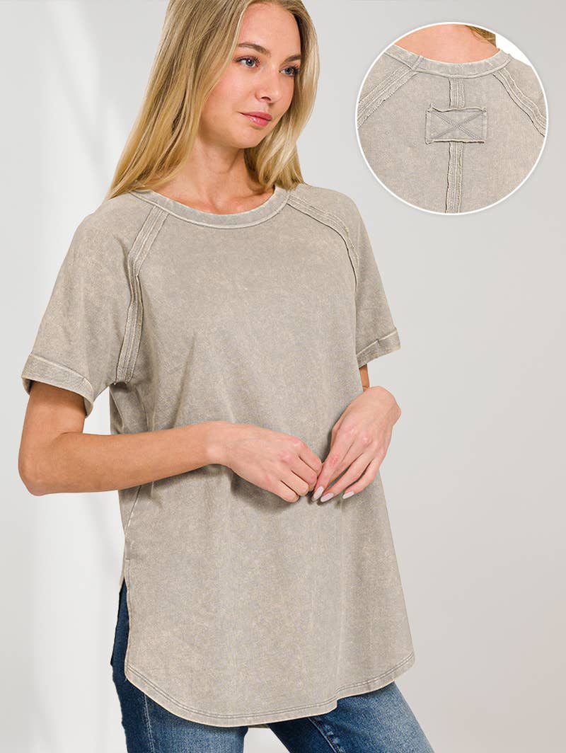 Women's Top | French Terry Vintage Washed