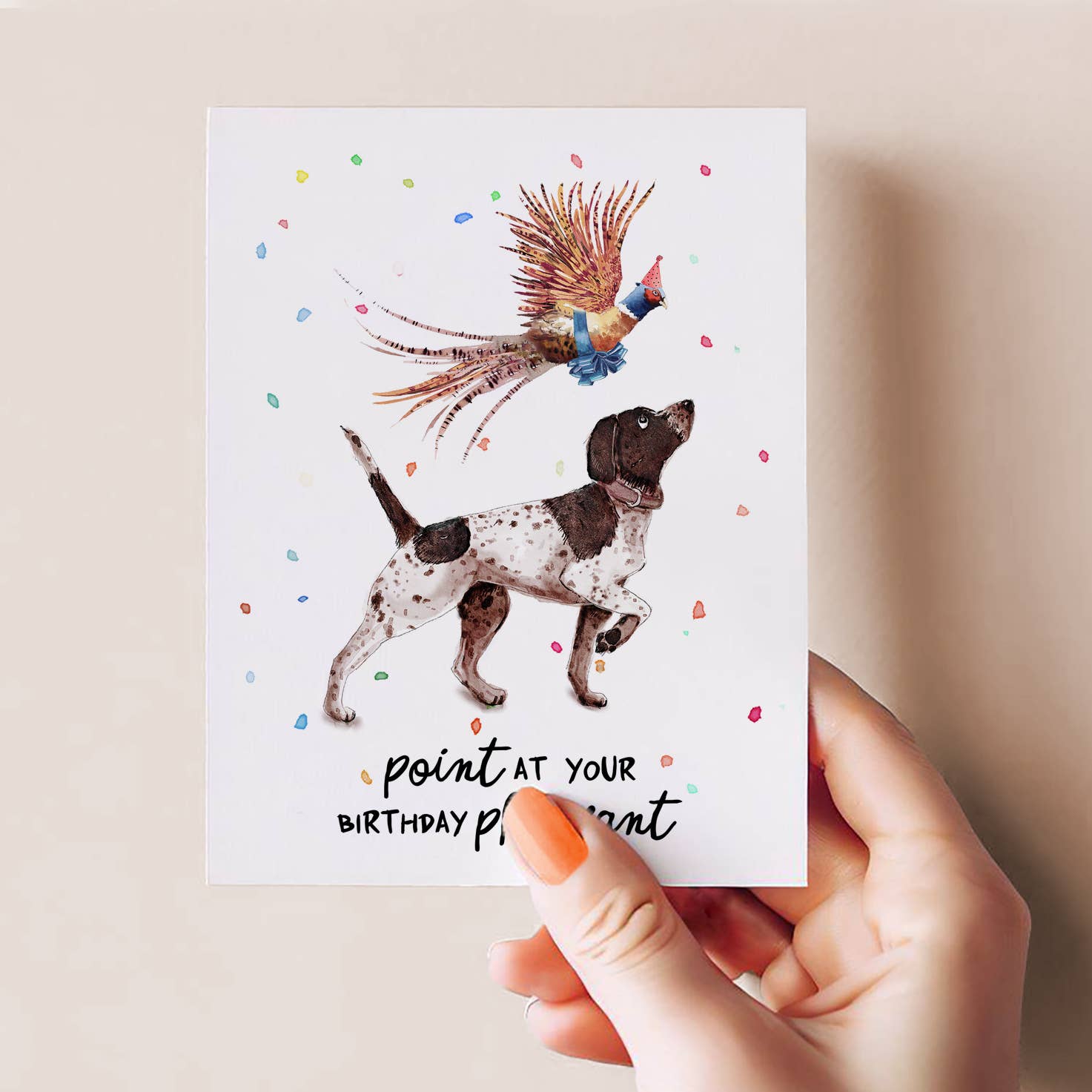 Birthday Card | Pointer Birthday Pheasant