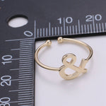 Ampersand And Ring | 18k Gold