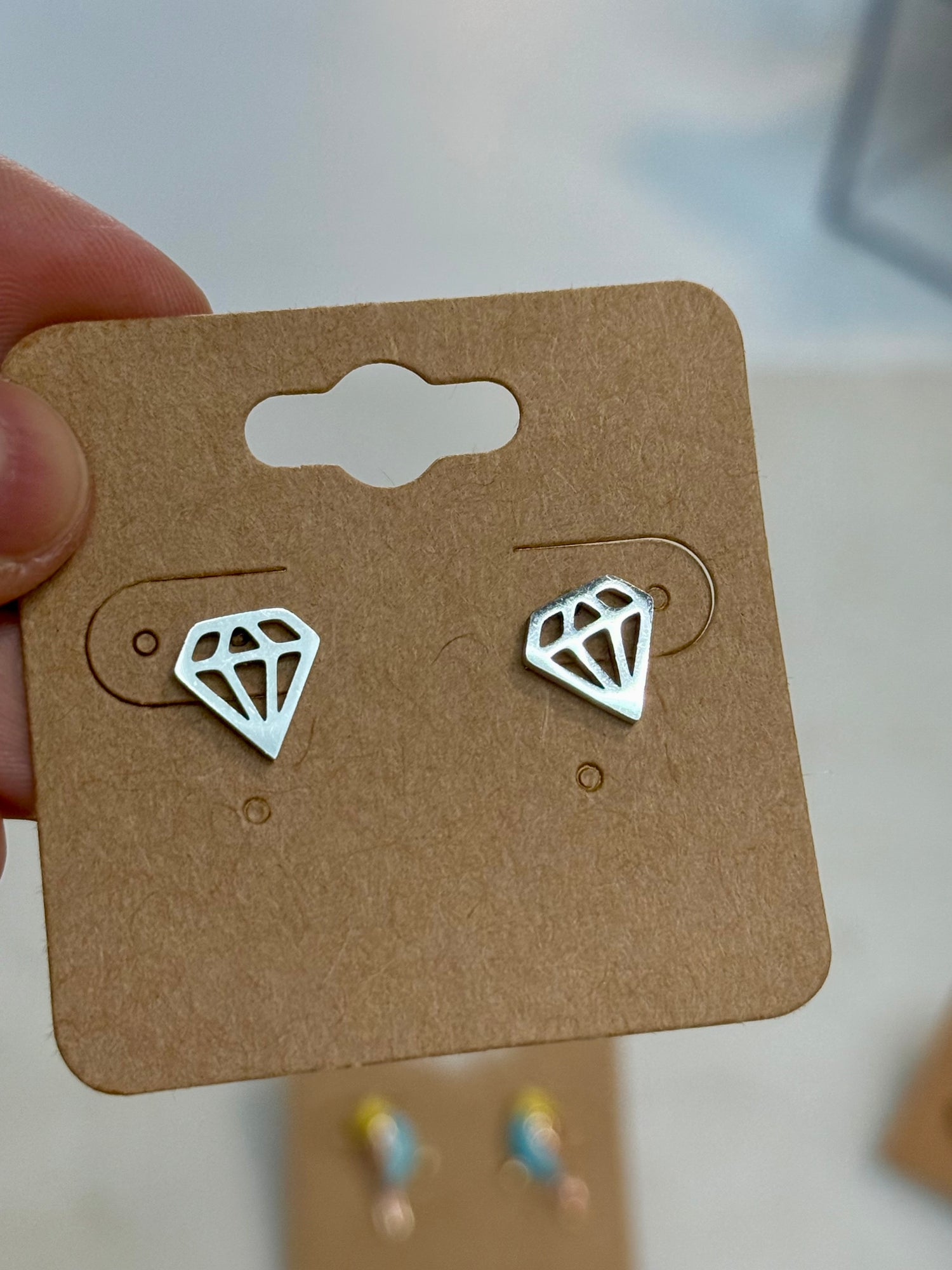 Stainless Stud Earrings | Diamond Shape