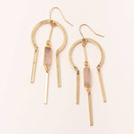 Dream Stone Earring | Rose Quartz/Gold
