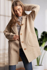 Jacket | SOLID LONG SLEEVE SWEATER COAT