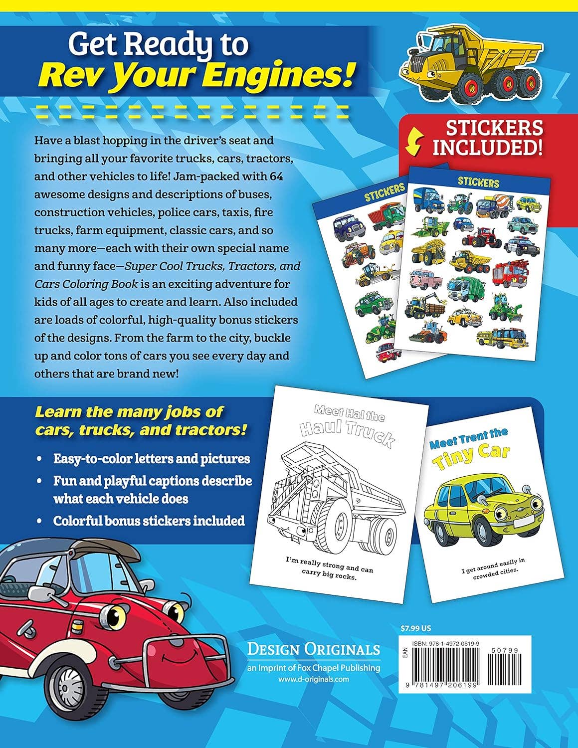 Coloring Book | Super Cool Trucks, Tractors, and Cars