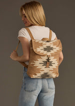 Boho Backpack | Tan, Cream & Gray Aztec
