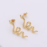 Gold Stud Earrings | Delicate Snakes