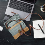 Fold-Over Crossbody Bag | Upcycled Military Canvas