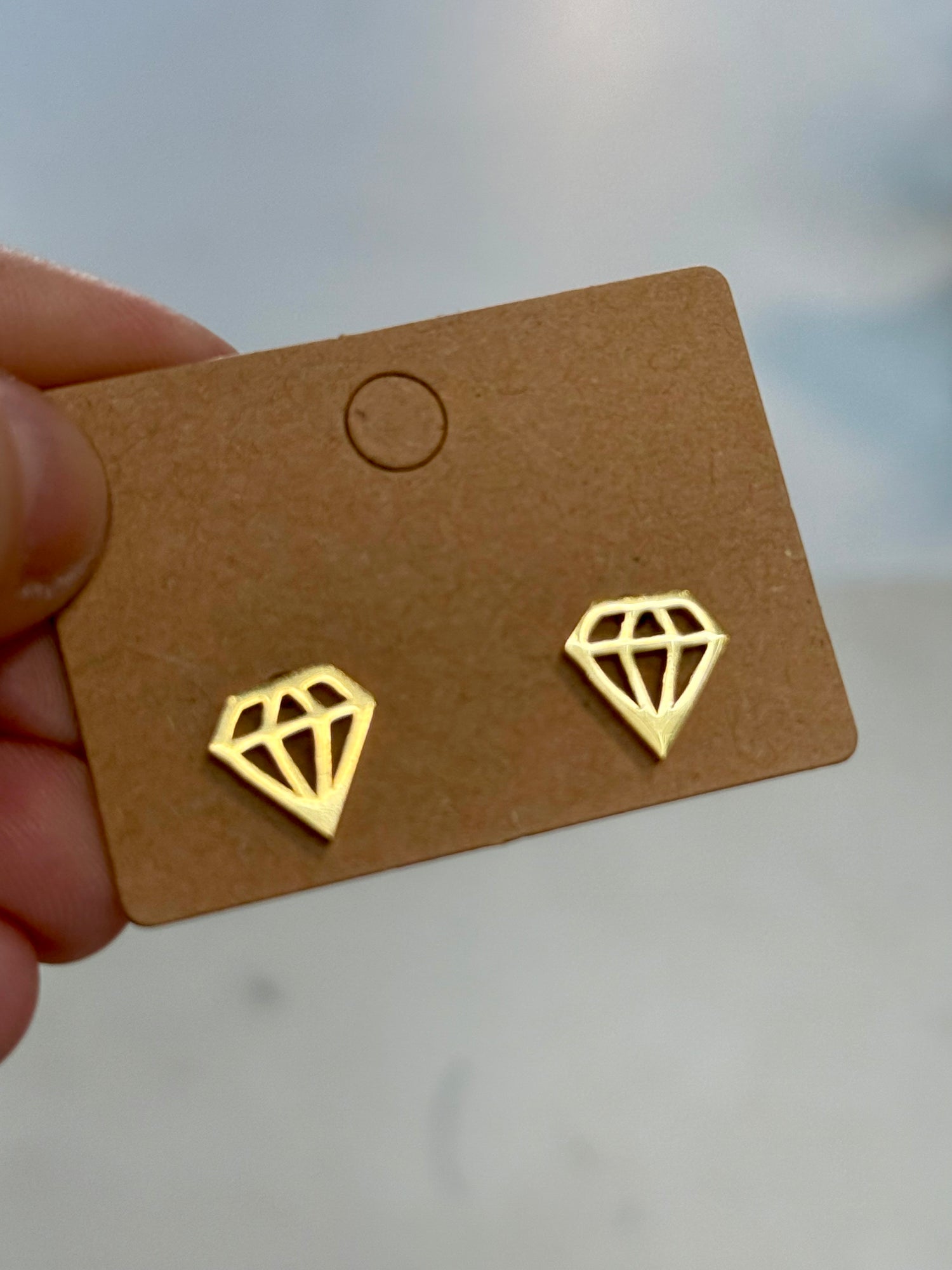 Stainless Stud Earrings | Diamond Shape