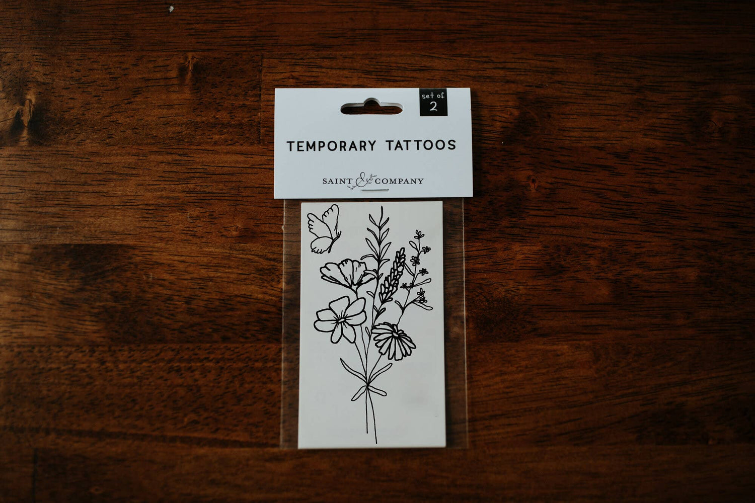 Temporary Oversized Tattoo Set | Butterfly Floral