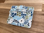 Card Wallet | Waterfall floral (Mushroom Leather)