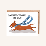 Greeting Card | Dachshund Through The Snow Holiday Card