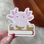 Sticker | Cute Axolotl On Book