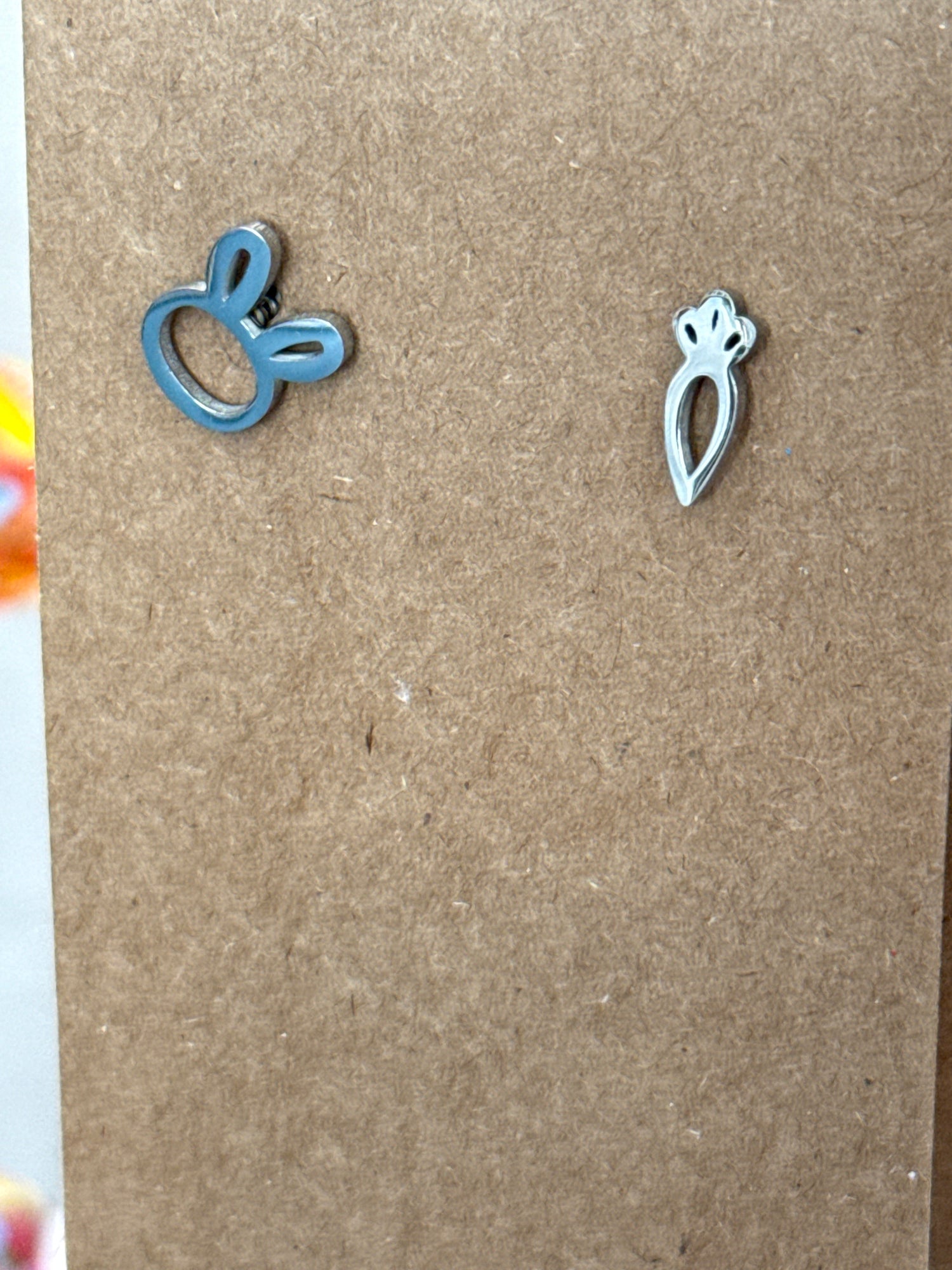 Easter Earrings | Stainless Bunny & Carrot
