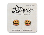 Stud Earrings | Kawaii Cheeseburger