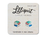 Stud Earrings | Book Stack