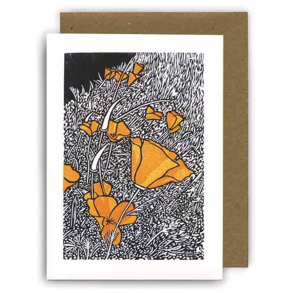 *Greeting Card | California Poppies (Letterpress)