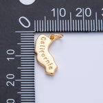 Necklace | California State | 18K Gold Filled United States of America State Map - Gold
