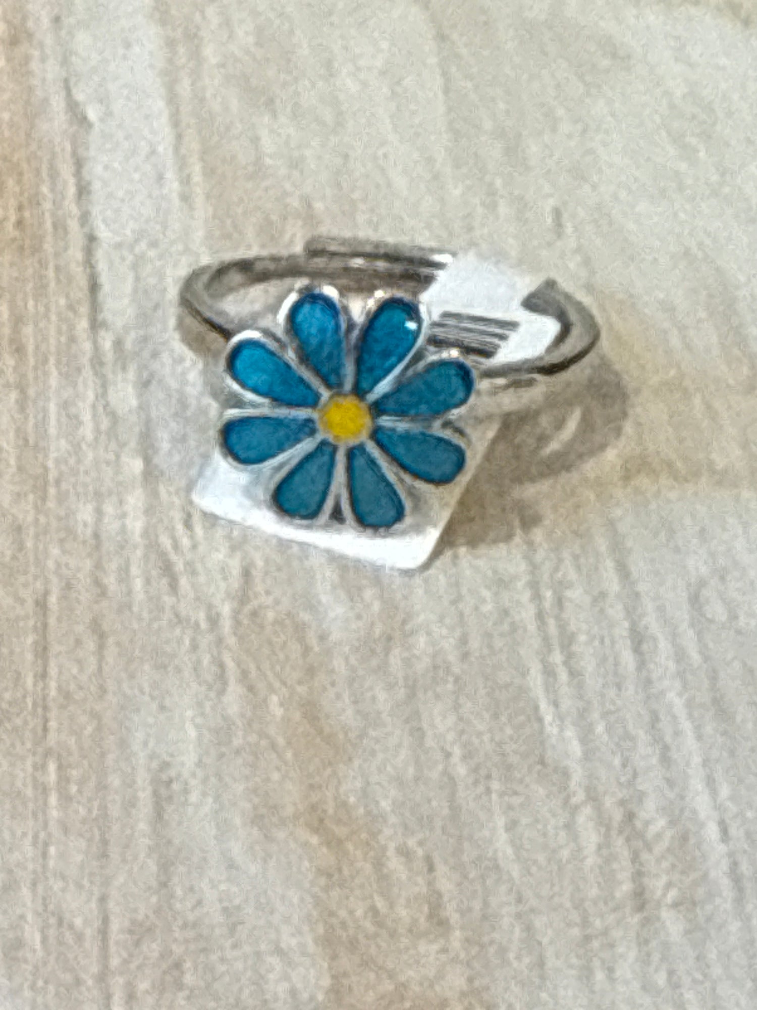 Stainless Spinner Ring | Daisy Flower
