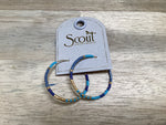 Scout Miyuki Beaded Small Hoop Earrings | Pewter and Gold