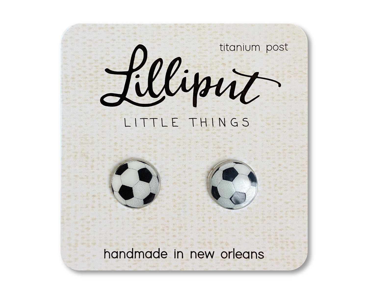 Sensitive Ears Studs | Soccer Ball Earrings
