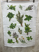 Kitchen /Tea Towel Set | Common Herbs Illustration