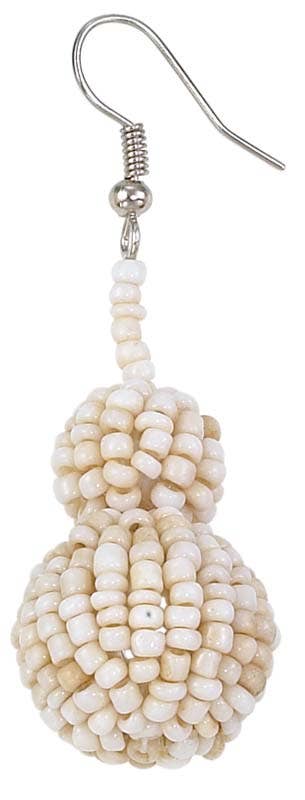 Earrings | Natural-Colored Beaded