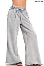 Women's Sweatpants | Acid Wash Fleece With Pockets