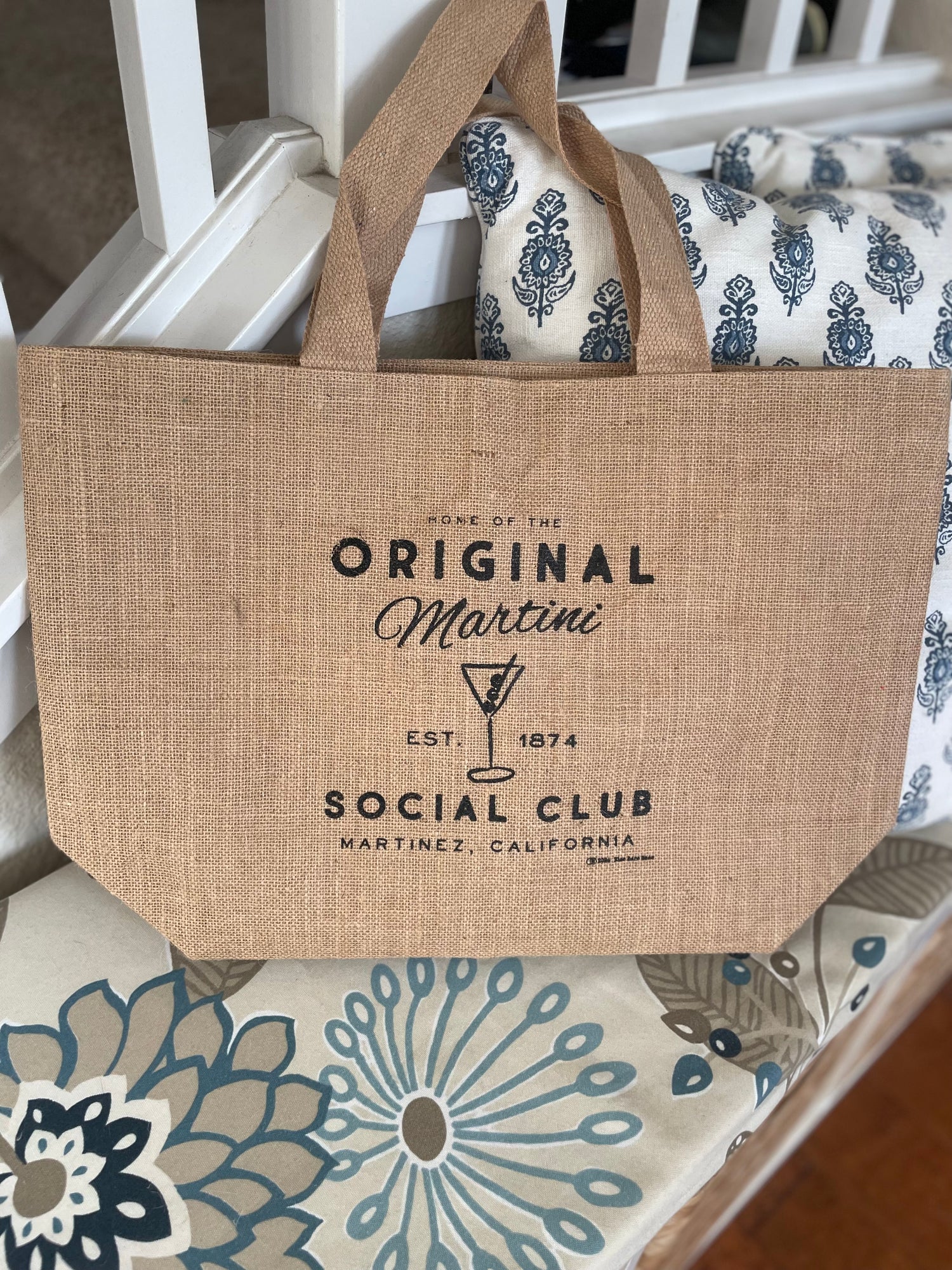 Lined Jute Tote | Original Home of the Martini