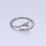 Fish Tail Ring | Silver Dipped 24K Gold Filled Minimalist - Silver