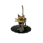 Handmade Metal Figurine | Cat with Mouse