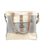 Crossbody Bag | Grey + Cream