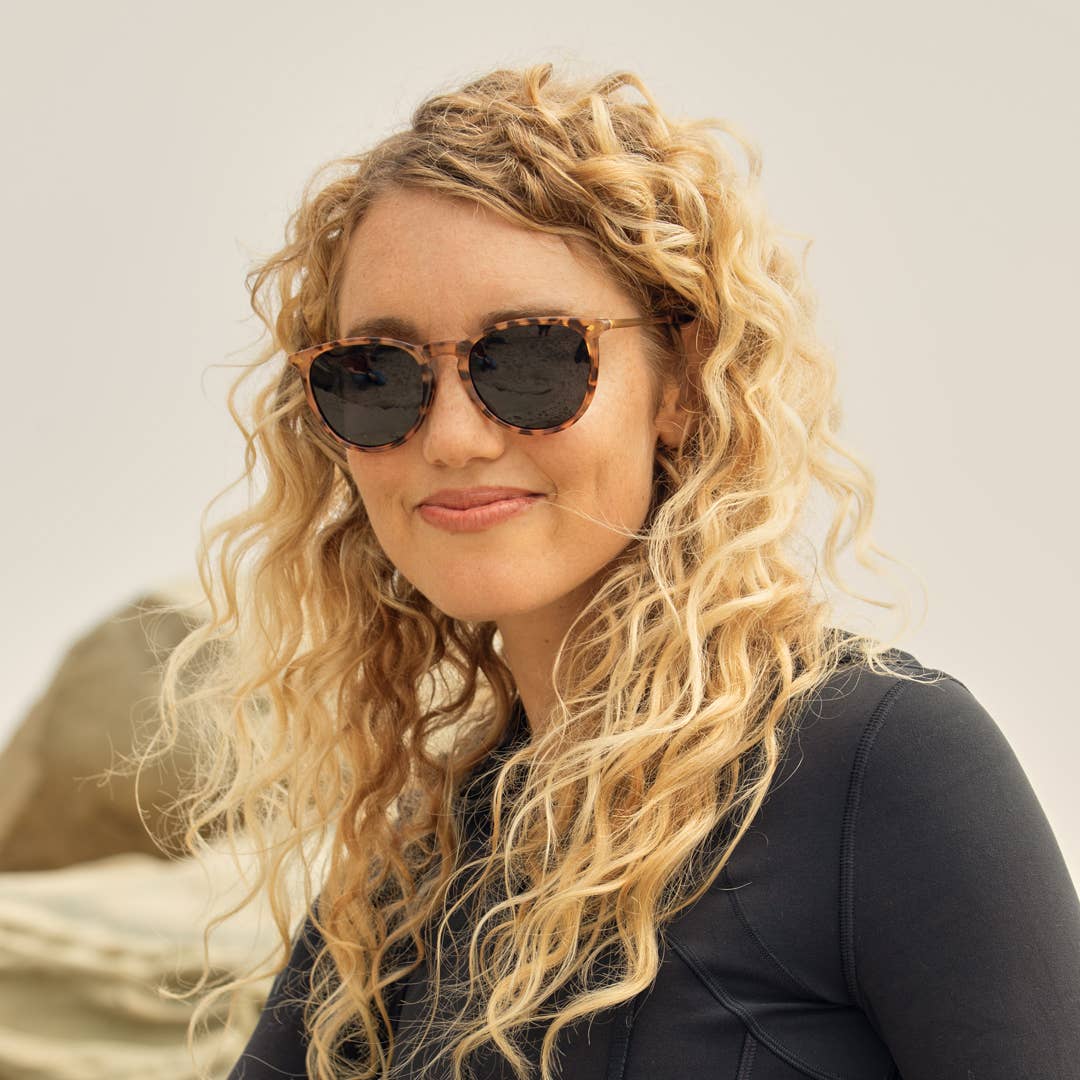 Blue Planet Sunglasses | Aire - Honey Tortoise /Gold / Smoke Polarized Lens