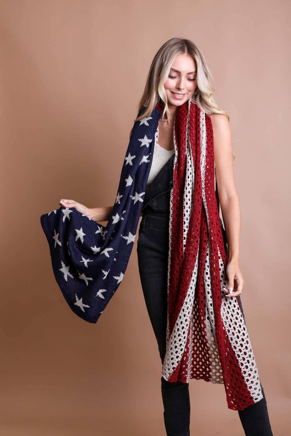 Blanket Throw / Wrap | American Flag Knit