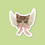 Wholesome Cat Angel Sticker