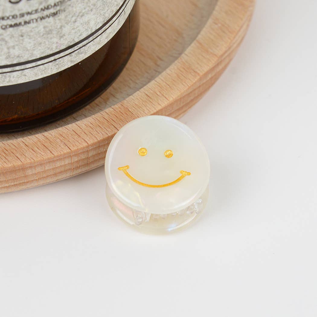 0.86'' Cute Smiley Face Acetate Hair Clips