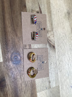 Huggie Hoops | Stainless American Flags | Gold or Silver