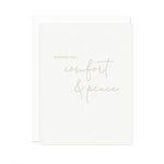Greeting Card | Comfort and Peace Letterpress Sympathy Greeting Card