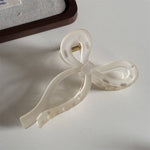 Jumbo Hair Clip | Clear Matte Bow