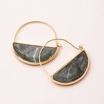 Stone Prism Hoop | Labradorite/Gold