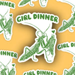 Girl Dinner, Funny Pray Mantis Women’s Right Sticker